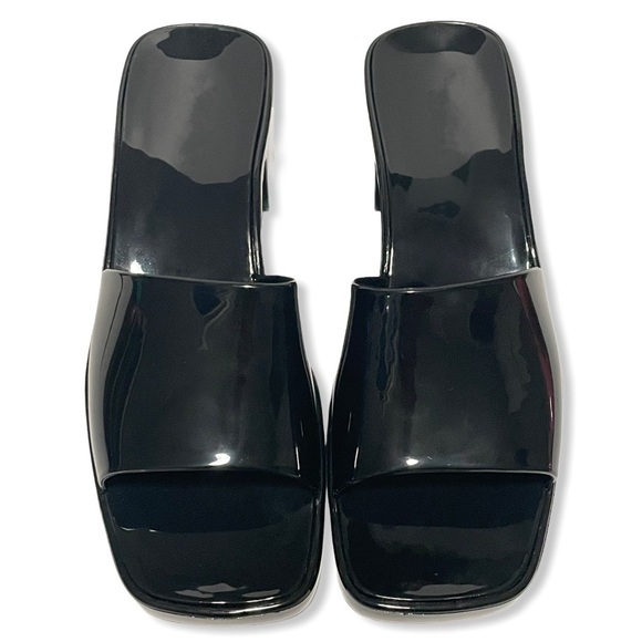 Black Jelly Block Heels - Picture 6 of 14